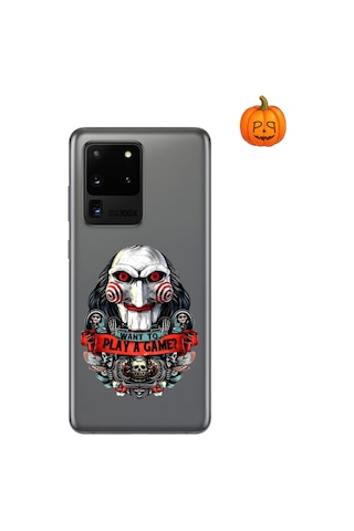 Dali Design Samsung Galaxy S20 Ultra Uyumlu Şeffaf Kılıf Horror 7 Tasarımlı