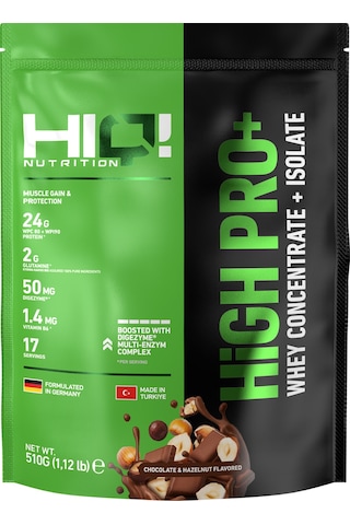 Hıq High Pro+ 510gr Chocolate&hazelnut Flavored