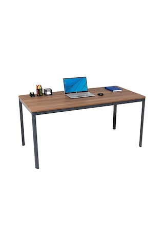 Çok Amaçlı D Profil Masa, Mutfak Masası, Home Ofis Masa, Yemek Masası, Bilgisayar Masası, 160x80cm Heybe / Antrasit