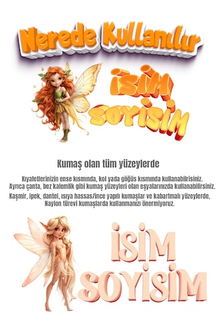 Kıyafet Etiketi - Okul Kıyafet Kumaş Etiketi Kreş Anaokulu İlkokul Kıyafet Kumaş Etiketi Set18 Karışık