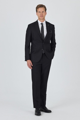 İmza Düz Filafil Mono Yaka Tam Astar 6 Drop Comfort Fit Takım Elbise 1001250170 Siyah