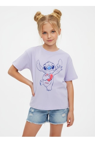 Sea Bubbles Stitch Kız Çocuk Tişört St10218 Lila