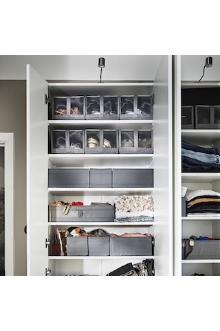 Ikea Skubb 4 Parça Ayakkabı Saklama Kutusu 22 X 34 X 16 Cm Koyu Gri