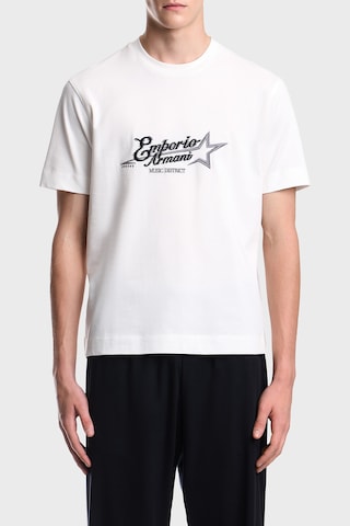 Emporio Armani Logolu % 100 Pamuk Regular Fit Bisiklet Yaka T Shirt Erkek T Shirt Em006809 Af13715 U0003 Beyaz