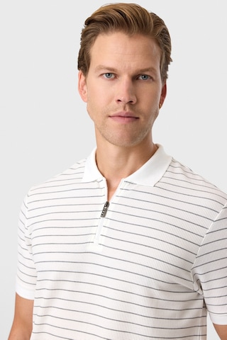 Back And Bond Regular Fit Fermuarlı Polo Yaka Tişört Beyaz