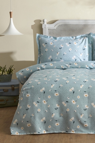 Karaca Home Daisy %100 Pamuk Çift Kişilik Pike Takımı Mint Pp 200.22.11.0409