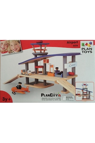 Plan Toys Ahşap Oyuncak Havalimanı Seti Airport