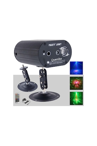 Quenlite QD-50 RGB Sahne Disko Led ve Lazer Işık Bir Arada 12 Çeşit Desen