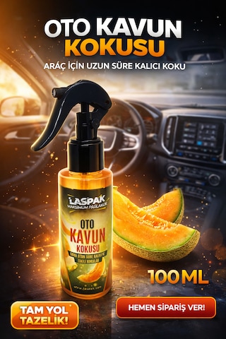 Laspak Kavun Sprey Oto Kokusu Uzun Süre Kalıcı Ferah Ve Temiz Koku 100 Ml 100