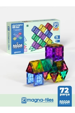 Go Magnetic Series 72 Parça Manyetik Yapı Blokları Original - Mıknatıslı Manyetik Bloklar
