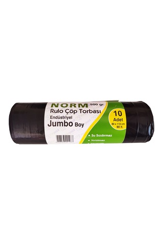 Norm Çöp Torbası - 2 Kat - Siyah - 500 Gr. - 80x110 Cm. - Koli
