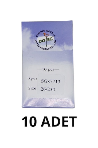 Dotec Overlok Iğnesi - Halı Overlok Iğnesi Sgx7713 26/230 10'lu Paket