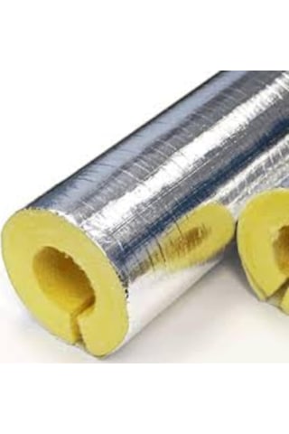 Izocam Camyünü Prefabrik Boru Izolasyonu Folyo Kapli 1/2"-25Mm