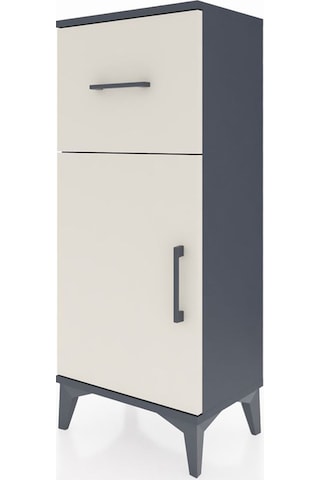 Arges Komodin Tek Raflı Tek Çekmeceli Tek Kapaklı 44x30x106 A... Antrasit