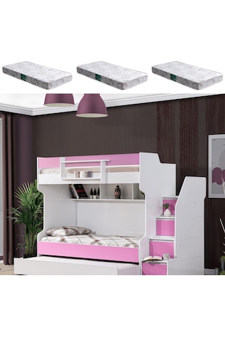 Ranza, Cesur Yavrulu Ranza - Pembe 3 Adet Comfort Yatak 90 X 190 CM