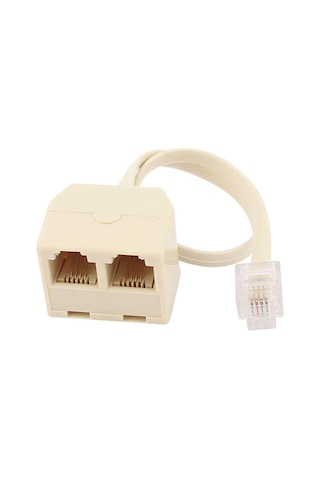 Rj11 2in1 Spitter Rj11 Telefon Hat Çoklayıcı Splitter 1 Giriş 2 Çıkış