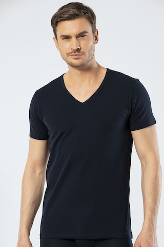 Cacharel Erkek Derin V Yaka Likralı T-shirt 1306/lacivert Lacivert