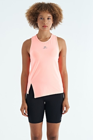 Tommy Life Yavruagzı Yırtmaç Detaylı O Yaka Sıfır Kollu Standart Kalıp Kadın Spor Atlet - 97256 Yavru Ağzı