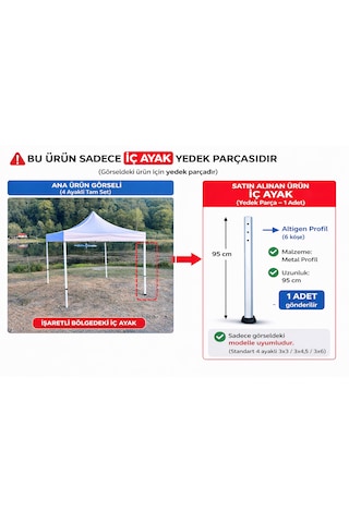 40 Mm Altıgen Profil 3x3 Gazebo Tente İç Dış Ayak Yedek Parçaları Beyaz 40 Mm Altıgen Profil 3x3 Gazebo Tente İç Dış Ayak Yedek Parçaları Beyaz