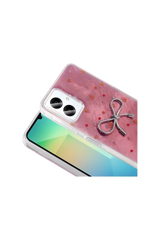 Galaxy A06 Uyumlu Kılıf Kamera Korumalı Figürlü Zore Ponti Silikon Kapak - Lila Lila