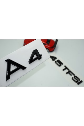 Audi A4 45 Tfsi Parlak Siyah Abs 3m 3d Bagaj Yazı Logo