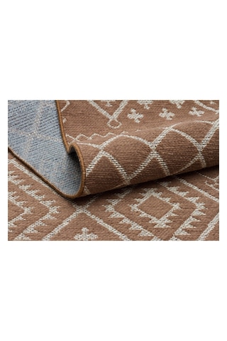 Decoser Halı Garden Serisi 12-kahve Etnik İskandinav Desenli Koridor Salon Oturma Odası Kilim Halısı Kahverengi