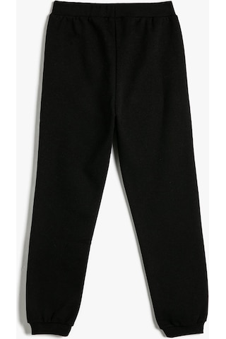 Koton Jogger Eşofman Altı Beli Bağlamalı Sim Baskı Detaylı Siyah 4skg40031ak 4SKG40031AK999 Siyah