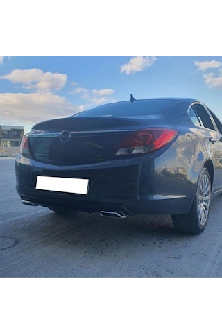 Opel İnsignia Kırmızı Difüzör Çiftli Kare Egzoz Görünümlü D Tip Difizör 2009 - 2013