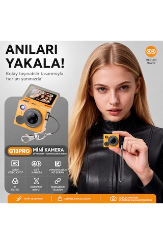 Bubitechh G13 Pro 1080P Mini Kamera Kompakt Dijital Fotoğraf Makinesi