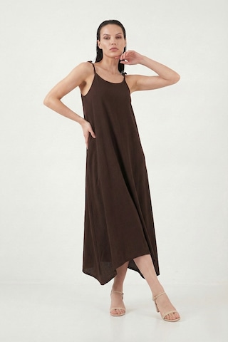Lela Bayan Elbise 5865732 Kahve Kahve