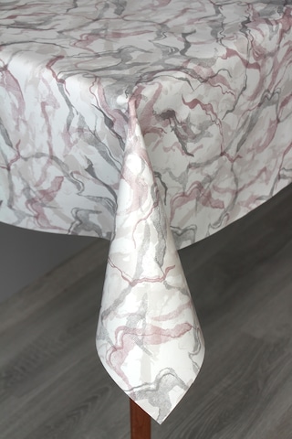 Elyaf Silinebilir Pvc Muşamba Masa Örtüsü 1280-metalkmermer Pembe