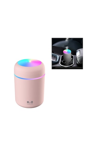 Renkli Fincan Nemlendirici Usb Araba Hava Temizleyici Pembe