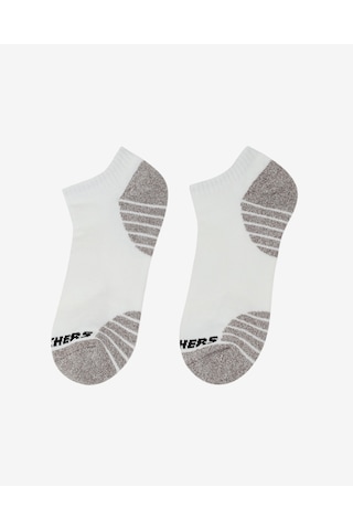Skechers 3'lü Unisex Yarım Taban Destekli Low Cut Çorap Unisex Beyaz Çorap S119432-107 Beyaz