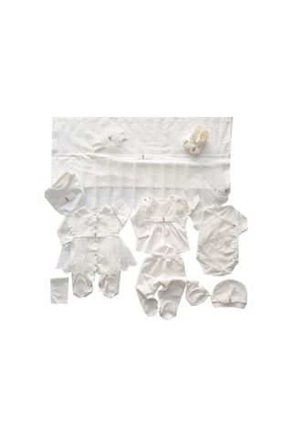 Eda Fantastic 1180 Kız Bebek 10 lu Hastane Çıkışı Yenidoğan Seti Çok Renkli