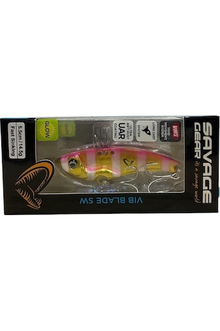 Savage Gear 3d Vib Blade 14.5gr 5.5cm Vibrasyon Jig Yem Gold Pink Zebra Glow