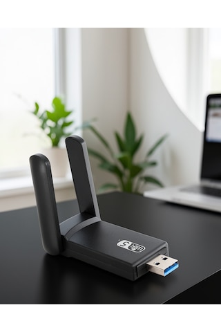 Usb 3.0 Kablosuz Adaptör 2.4/5ghz Çift Bantlı 2 Anten Uczzzwifiadaptörrrrrr2