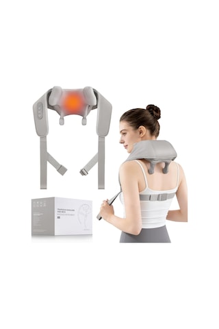 Isı İle Akülü Boyun Masajı, Vücut Kas Gevşetmesi İçin 6d Yoğurma Shiatsu Derin Doku, Sırt, Bacaklar, Bel İçin Şarj Edilebilir Boyun Ve Omuz Masajı, Taşınabilir Hediyeler
