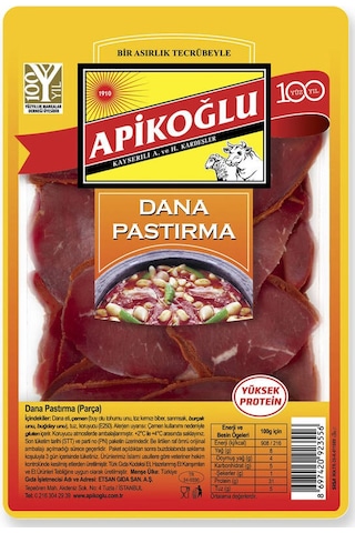 Dana Parça Pastırma 80 Gr. Üçlü Paket Toplam 240 Gr.