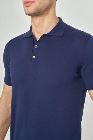 Bisse Erkek Kısa Kol Polo Yaka Düğmeli Basic Yazlık Triko T-Shirt Lacivertvert Tr23Y23106 39 Lacivert