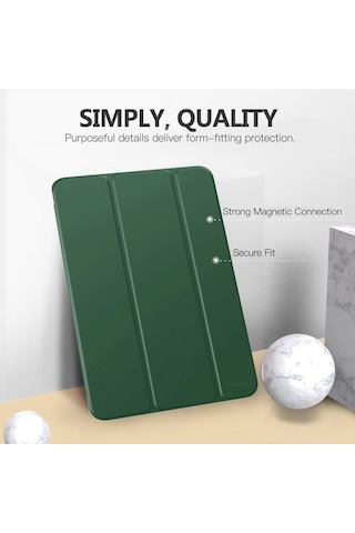 Apple Uyumlu iPad, 8. Ve 9. Nesil 2020 /2021 10.2" Tablet Flip Smart Standlı Akıllı Kılıf Smart Cover