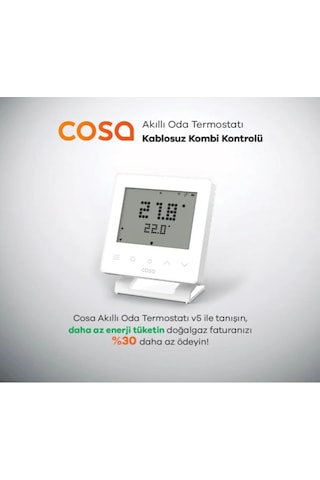 Cosa Akıllı Oda Termostatı Kablosuz Kombi Kontrolü V5