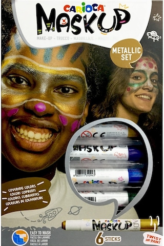 Carioca 6 Gr. 6 Renk  Metalik Yüz Boyası 43155