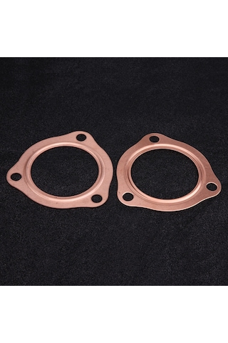 Konesam 2 Adet Bakır Üretimli 2.5 İnç 63,5 Mm Üç Delikli Exhaust Manifold Araba Fitting Pervanesi - Dayanıklı, Yeniden Kullanılabilir, Montaj Kolay