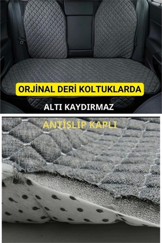Toyota Auris 2006-2012terletmez Kaymaz Keten Oto Minder Kılıf Komple Set 7 Parça Gri 7