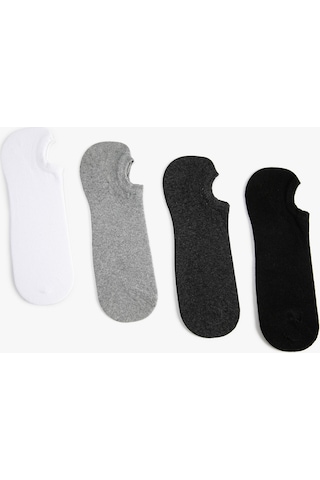 Koton Basic 4'lü Görünmez Çorap Seti Multıcolor 4wam80257aa 4WAM80257AAMIX Mavi