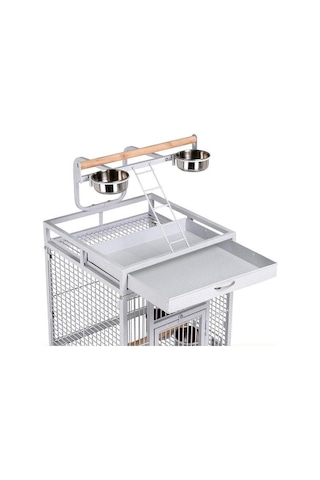 Dayang A10 Ayaklı Papağan Eğitim Kafesi 46x46x156cm Beyaz