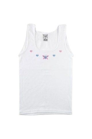 Tutku Iç Giyim Geniş Askılı Işlemeli Kız Çocuk Atlet 6 Lı Paket