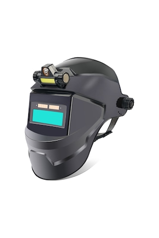 Hallow Geevorks  Led Işık İle Kaynak Kaskı Otomatik Kararan Güneş Enerjili E24883-1