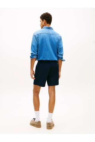 Tommy Hilfiger Tjm Lınen Blend Pull-on Short Erkek Mavi Şort - Dm0dm22825
