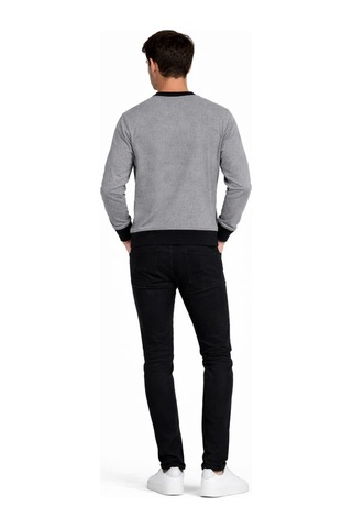 Alexander Gardi Bisiklet Yaka Basic Sweatshirt Unx-145901 Gri